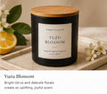 Yuzu Blossom Luxury Candle | Citrus Floral Soy Candle | Gwen’s Gifts