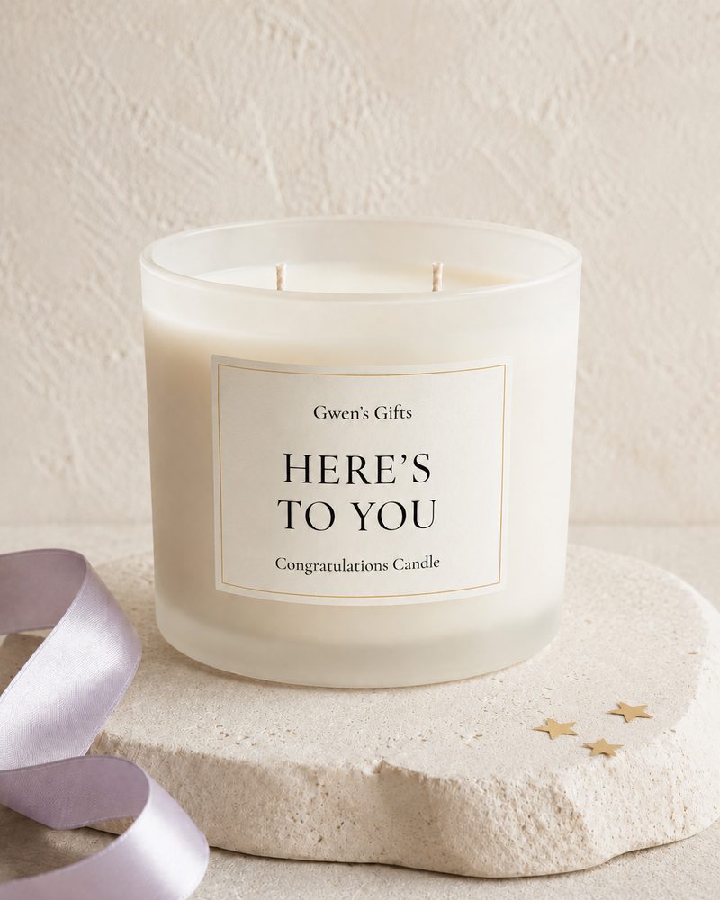 Here's to You — Congratulations Candle, concept rendering